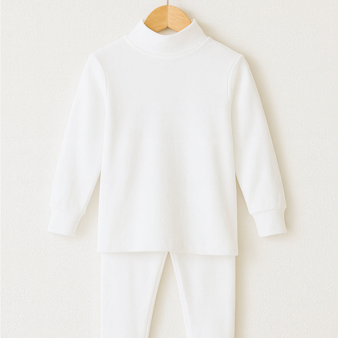 Thermal Set - White - Turtle Neck