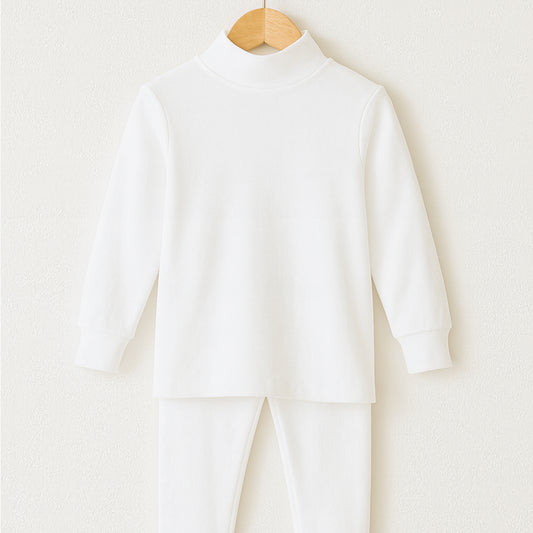Thermal Set - White - Turtle Neck
