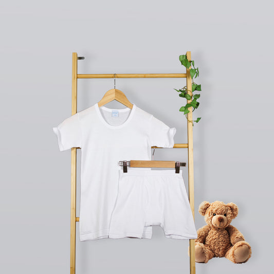 T-shirt & Short Set - White - 6 pieces