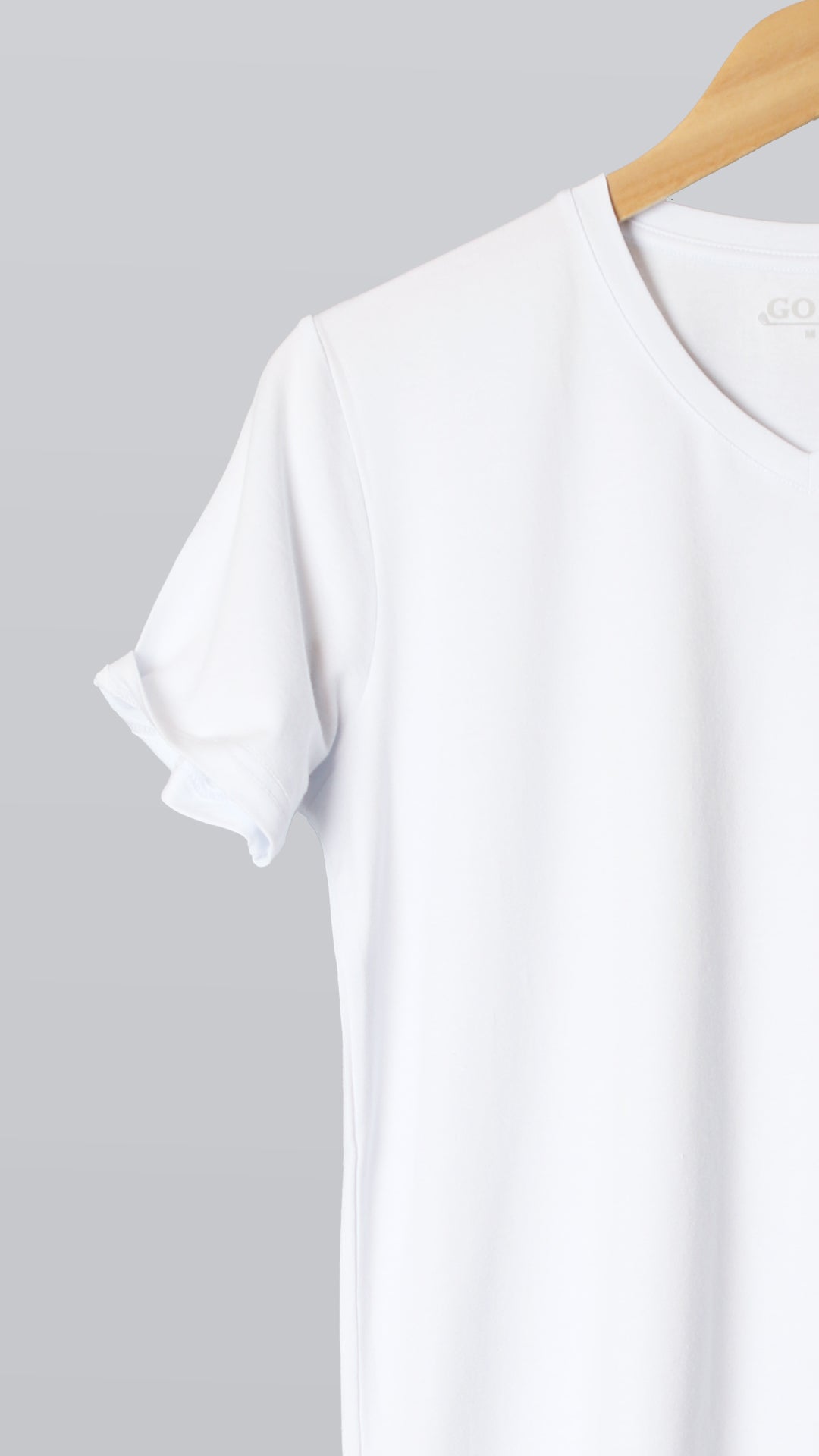 Half Sleeve T-Shirt V-Neck - White - 3 pieces