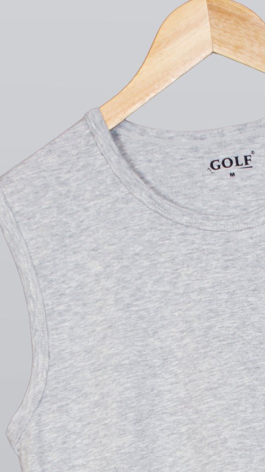 Sleeveless T-Shirt Round Neck - Grey - 3 pieces