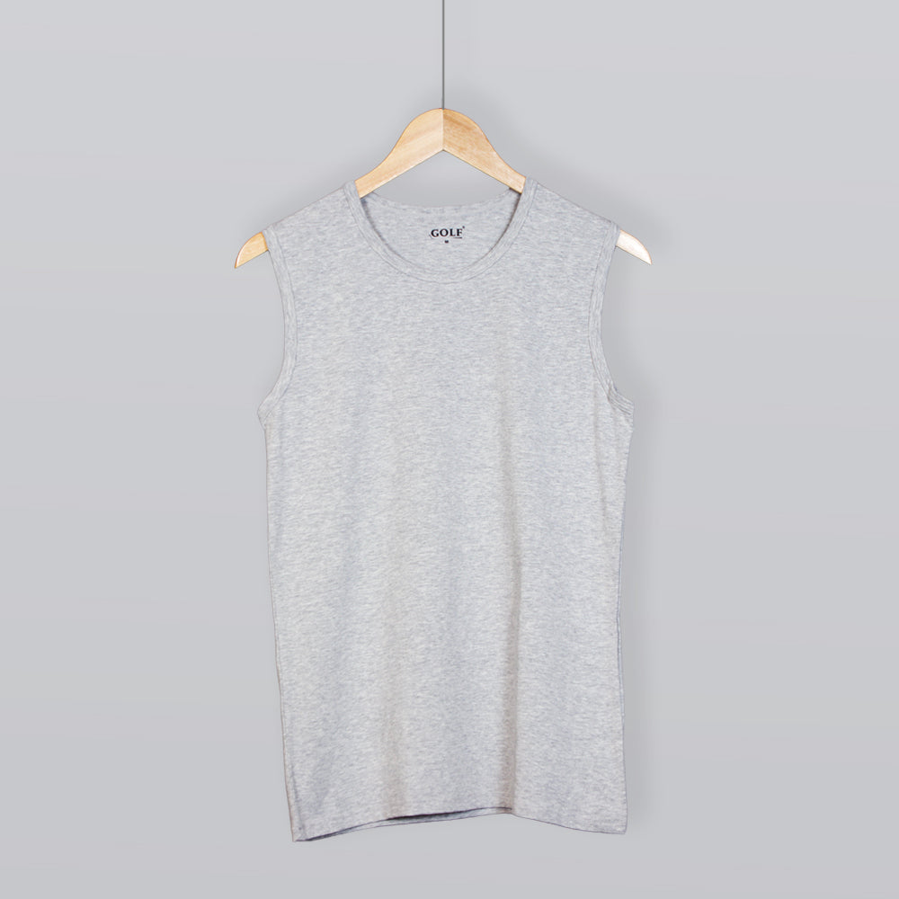 Sleeveless T-Shirt Round Neck - Grey - 3 pieces