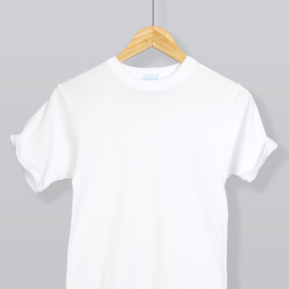Oval Neck Short Sleeve T-Shirt - 6 pieces
