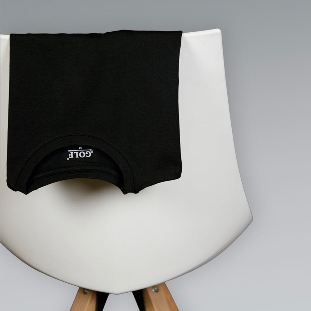 Long Sleeve T-Shirt Round Neck - Black - 3 pieces