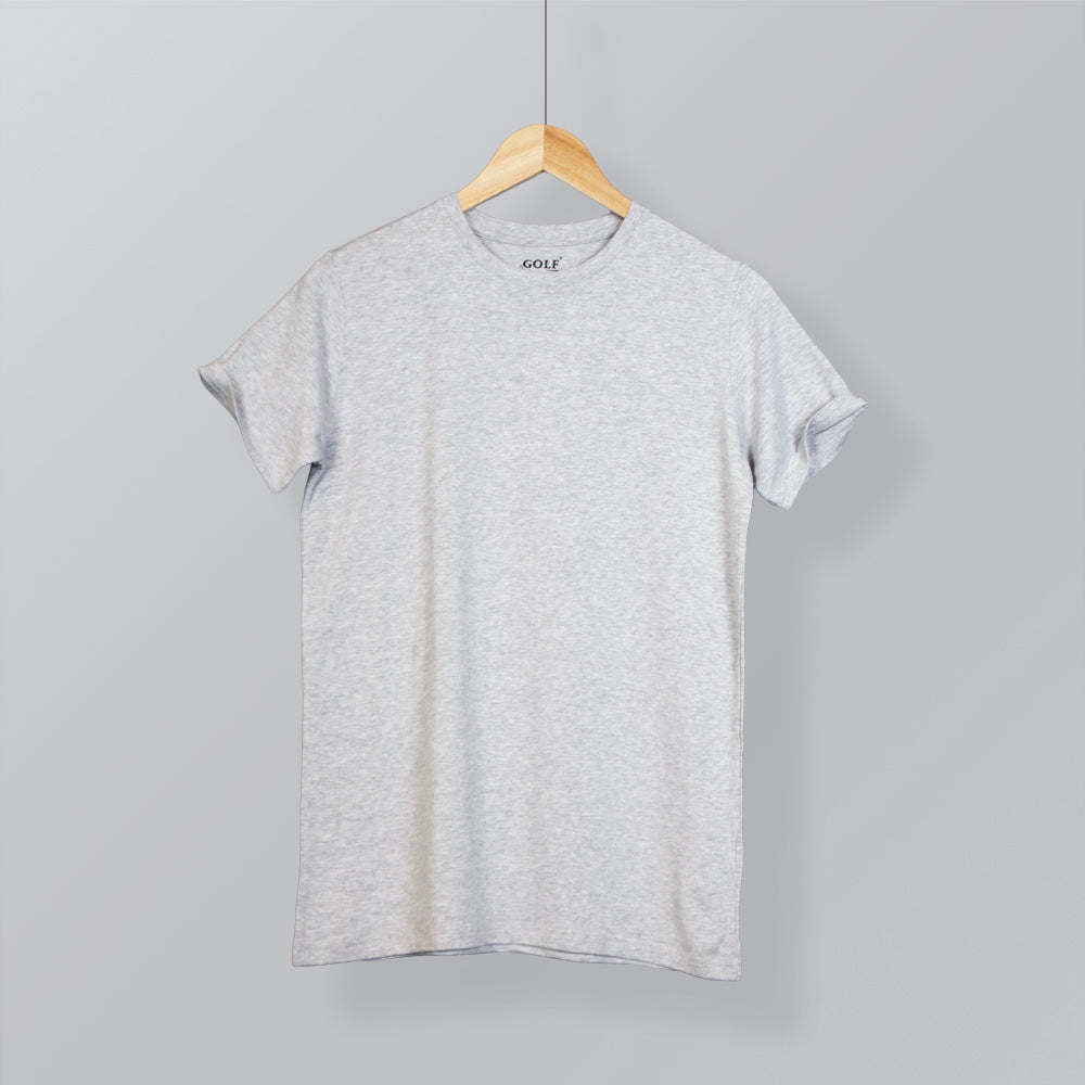 Half Sleeve T-Shirt Round Neck - Gray - 3 pieces