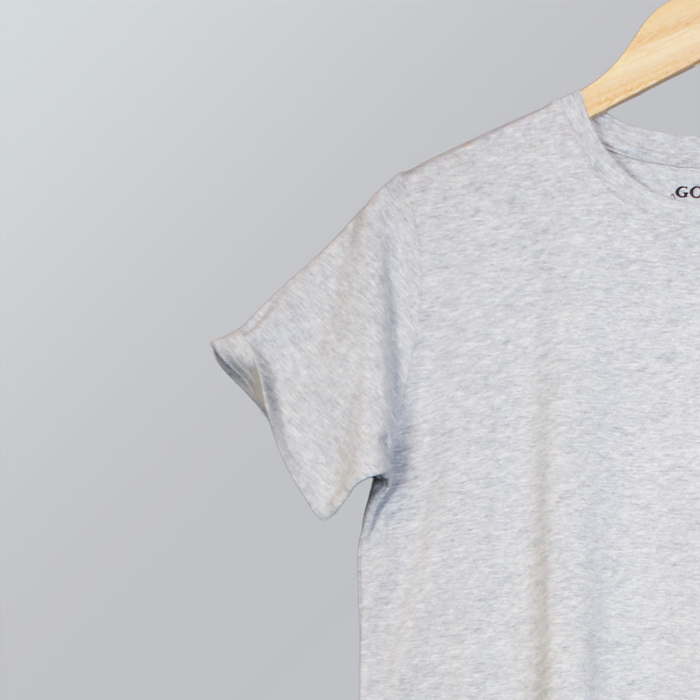 Half Sleeve T-Shirt Round Neck - Gray - 3 pieces