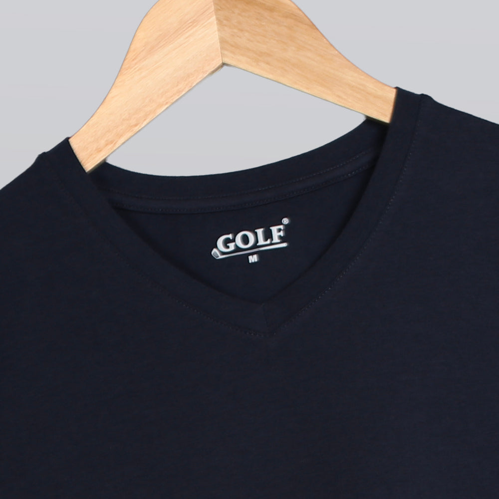 Half Sleeve T-Shirt V-Neck - Navy - 3 pieces