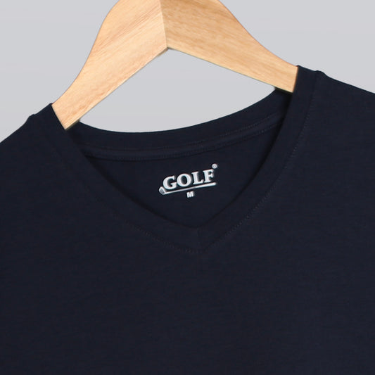 Half Sleeve T-Shirt V-Neck - Navy - 3 pieces