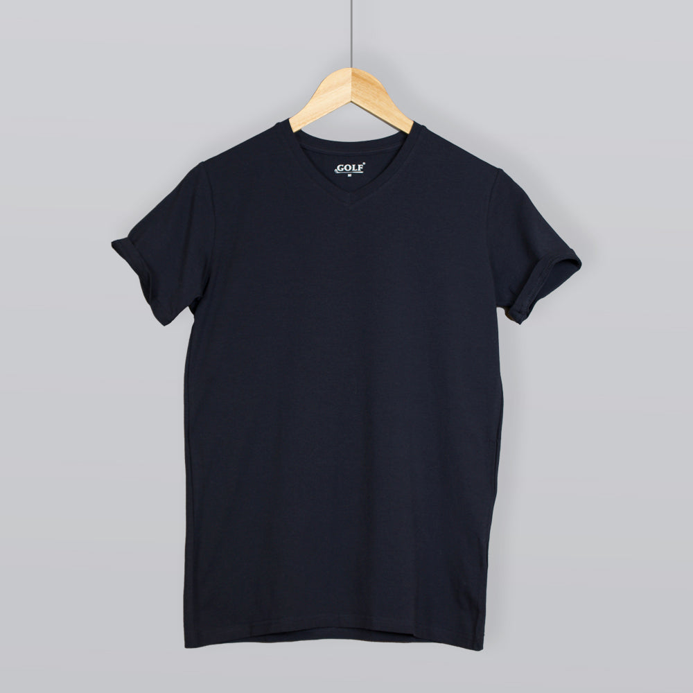 Half Sleeve T-Shirt V-Neck - Navy - 3 pieces