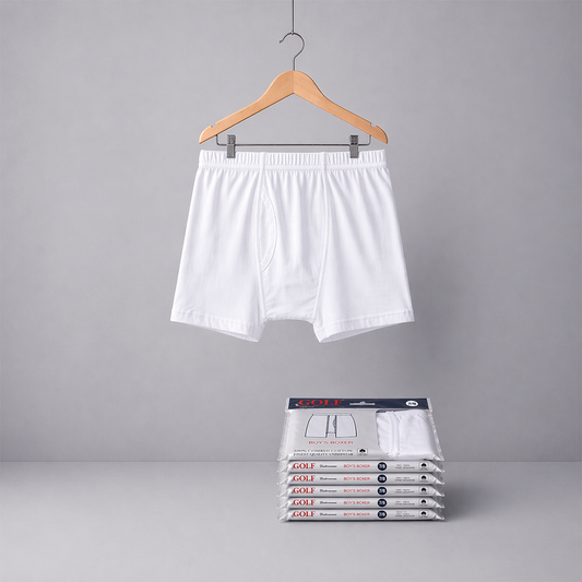 Boys White Short - 6 pieces