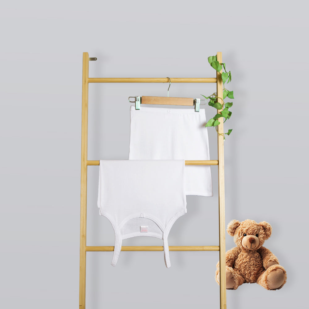 فيست وشورت بناتي - أبيض - 6 قطع