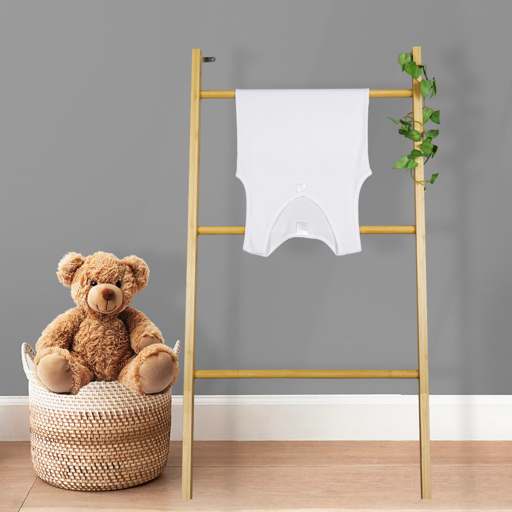 تيشيرت بناتي بدون أكمام - أبيض - 6 قطع