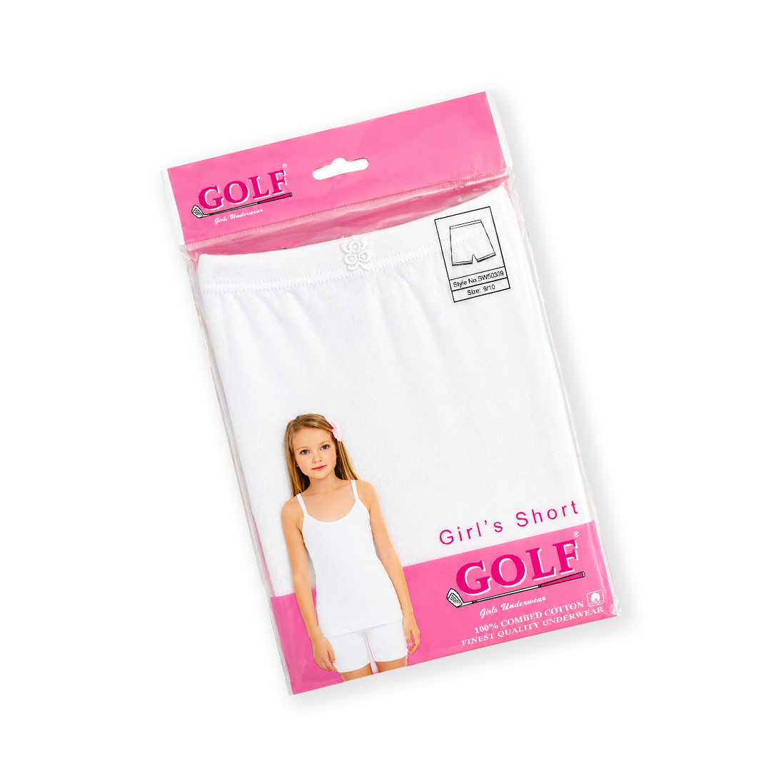 Girls Shorts - White - 6 pieces