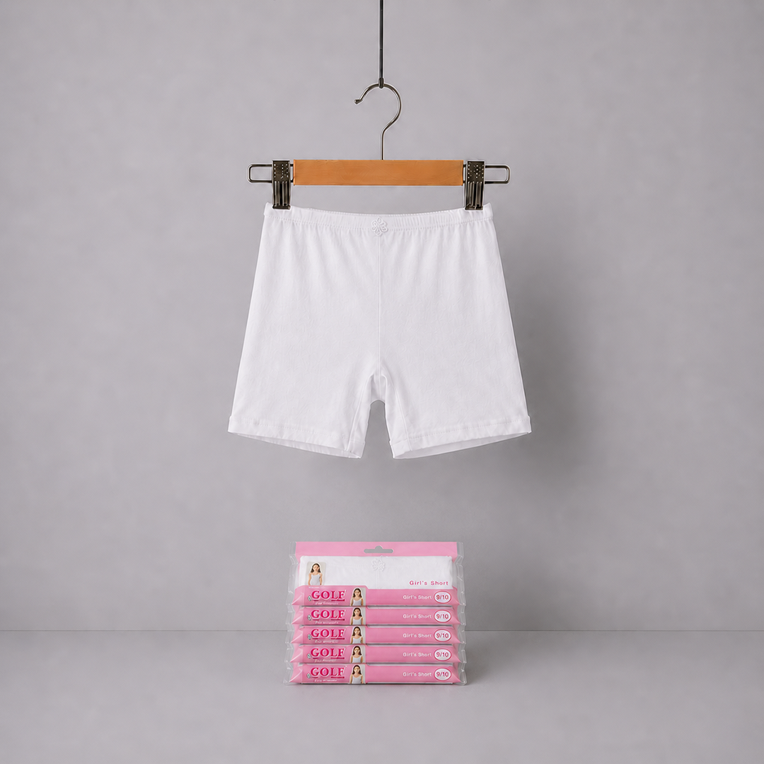 Girls Shorts - White - 6 pieces