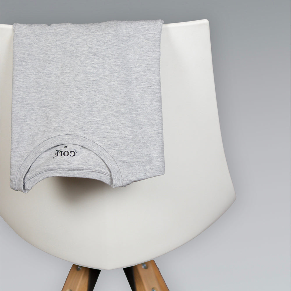 Gray Long Sleeve T-Shirt Round Neck