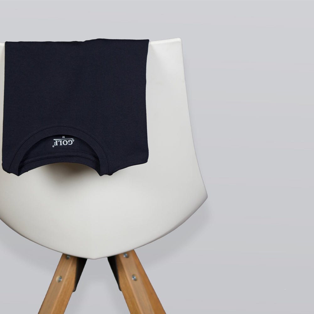 Long Sleeve T-Shirt Round Neck - Navy - 3 pieces