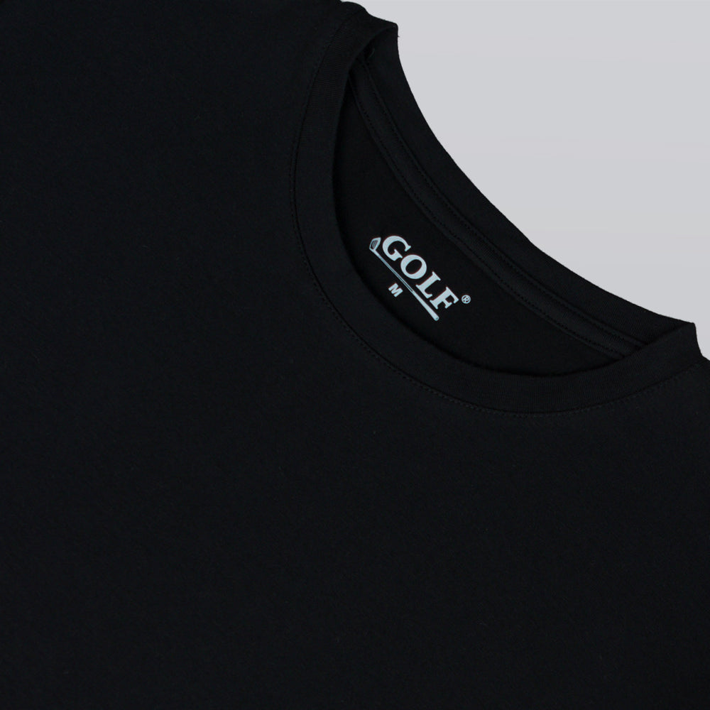 Half Sleeve T-Shirt Round Neck - Black - 3 pieces