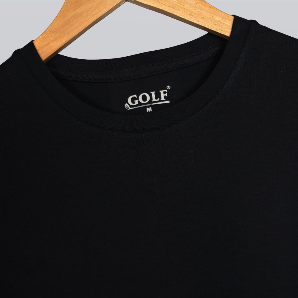 Half Sleeve T-Shirt Round Neck - Black - 3 pieces