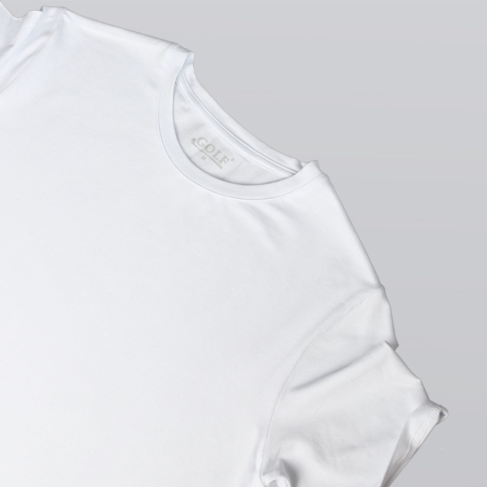 Half Sleeve T-Shirt Round Neck - White - 3 pieces