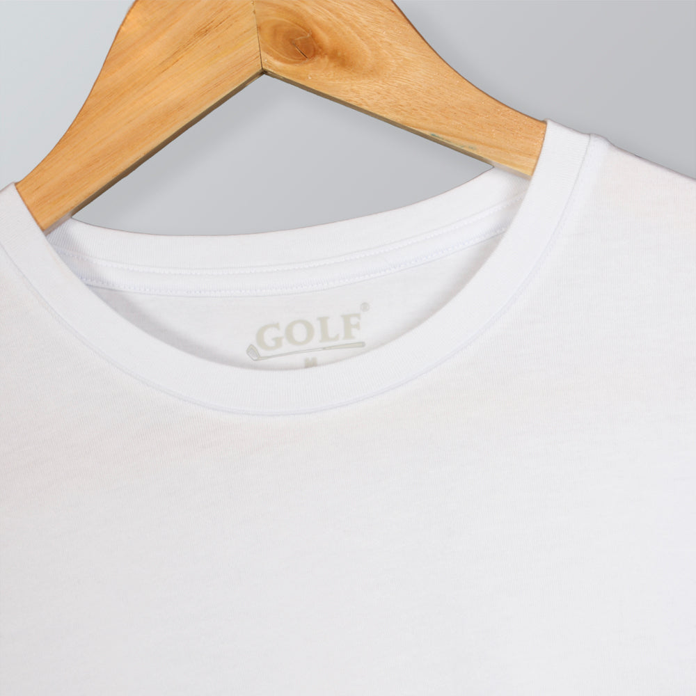 Half Sleeve T-Shirt Round Neck - White - 3 pieces