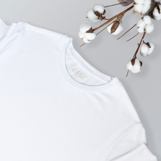 Half Sleeve T-Shirt Round Neck - White