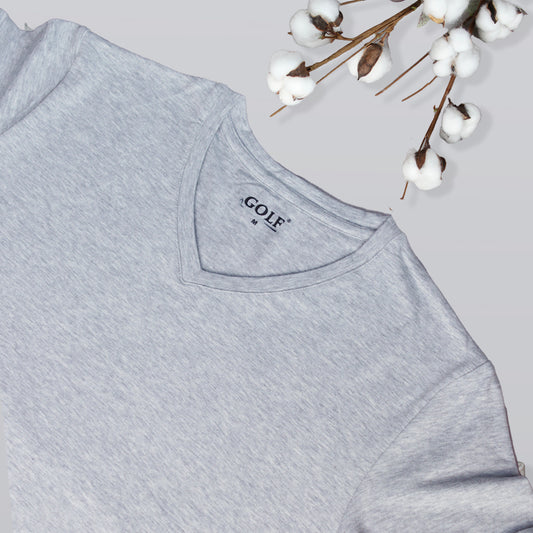 Half Sleeve T-Shirt V-Neck - Grey - 3 pieces