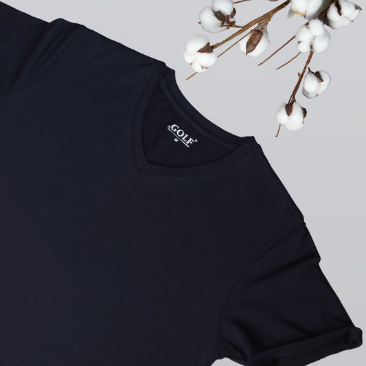 Half Sleeve T-Shirt V-Neck - Navy - 3 pieces