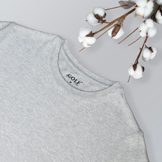 Half Sleeve T-Shirt Round Neck - Gray - 3 pieces