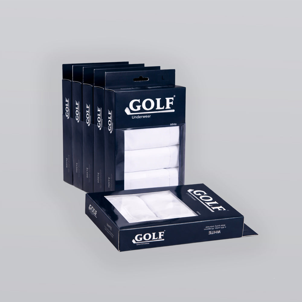 بوكسر أبيض -  3 عبوة -2 قطعة في العبوة