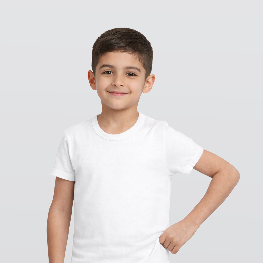 Boys T-Shirt & Short Set - White - 6 pieces